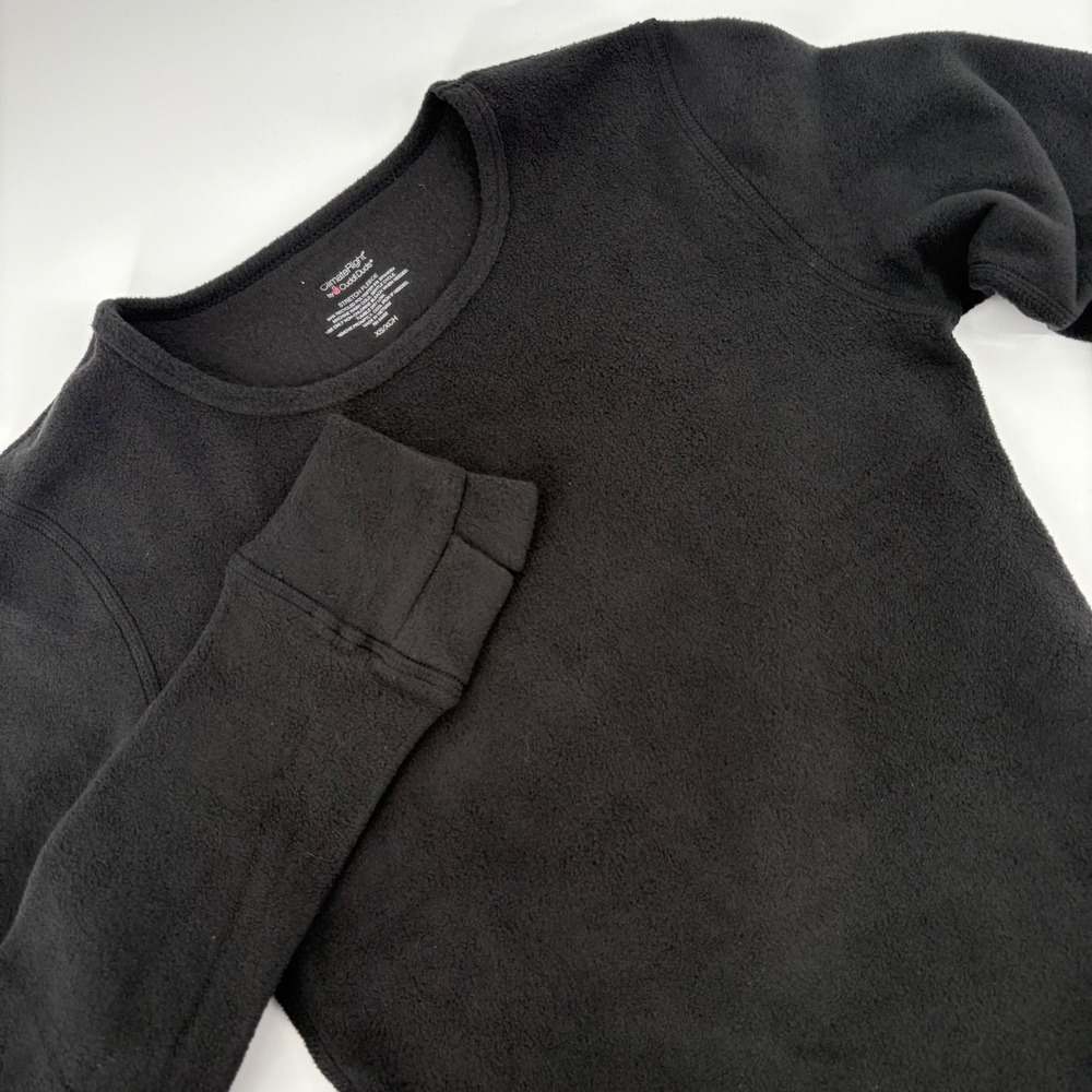 ClimateRight by Cuddl Duds Black Stretch Fleece Long Sleeve‎ Thermal Top XS